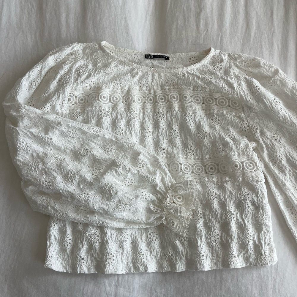 Zara eyelet top